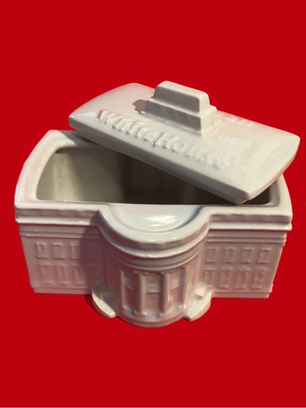 Vintage Jellybean White House Candy Dish House Ronald Reagan 1981